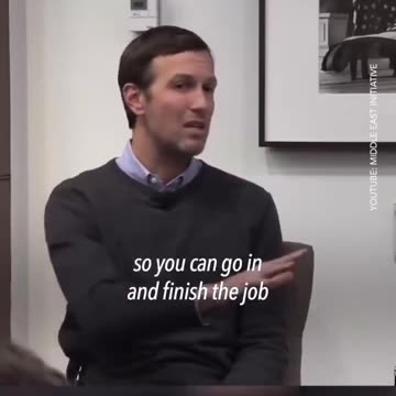 Jared Kushner, genero di Trump, parla della costruzione di una proprietà sul lungomare di Gaza.