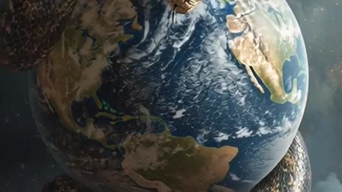 Big snake eat the planet earth