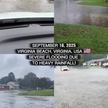 🌊SEPTEMBER 16, 2025 VIRGINIA BEACH, VIRGINIA, USA 🇺🇸 SEVERE FLOODING DUE TO HEAVY RAINFALL!