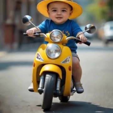 baby driving bike #trending #viral