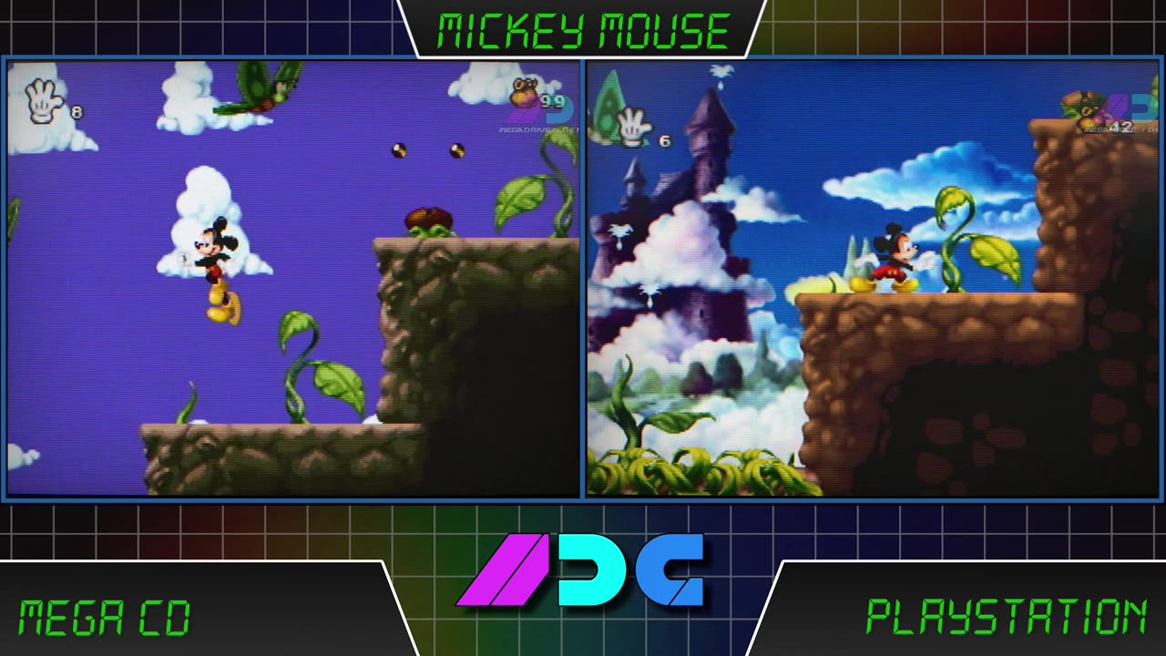 Mickey Mania - Mega CD #Vs Mickey's Wild Adventure - PSX #LongPlay #Comparison