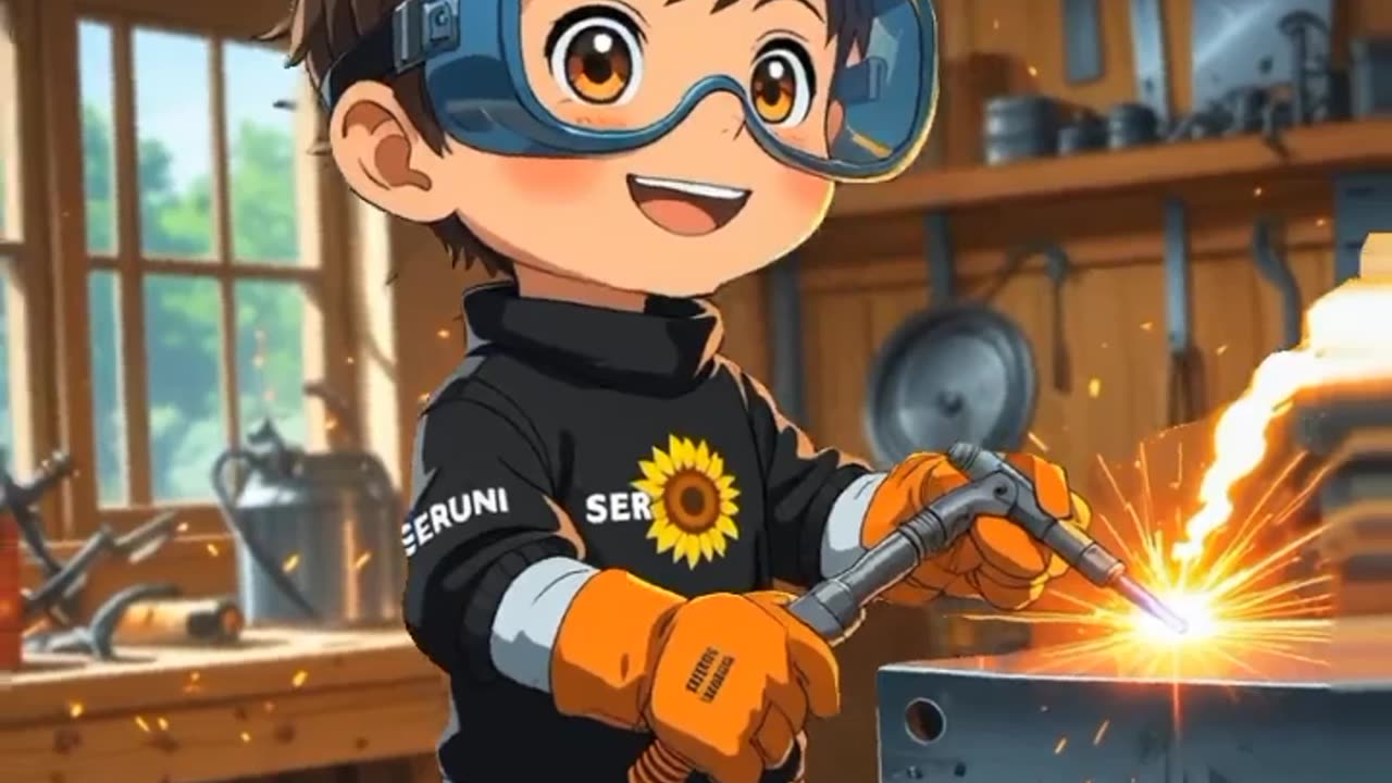 Anime welders at work