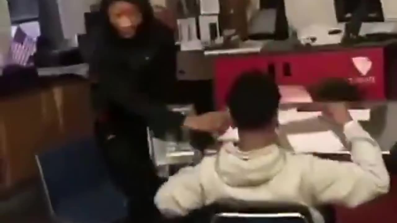 In science class White boy teaches Tyrone a lesson. Im surprised he didnt get jumped