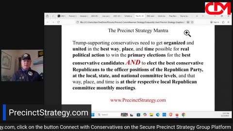 Precinct Strategy Stop complaining and start doing politics. Dan Schultz December 3 2025