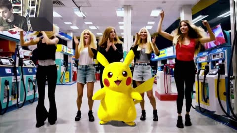 Outtake #1,228 Of Pikachu The Pokemon Dancing With Women At A Gas Station Fake Funny Parody Video