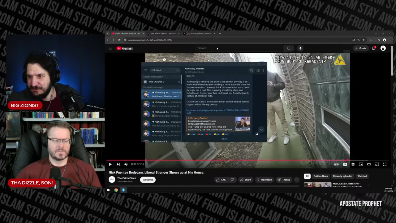 Embarrassing Nick Fuentes Bodycam Footage Leaked