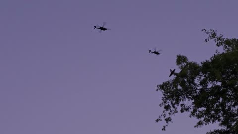 Night time low level Army refueling practice