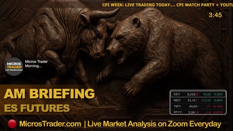 AM Briefing: | Preparing ES Traders For Our Emini and MES Micros Futures Trading Room