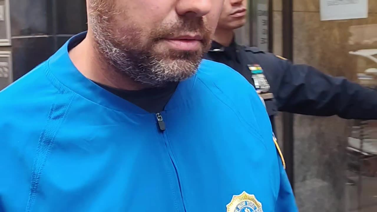 NYPD cops protect zionists selling/buying STOLEN PALESTINIAN LAND.