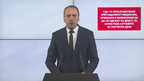 Петрушевски: СДС го прислушкувале претседателот Мицкоски, новинари и бизнисмени