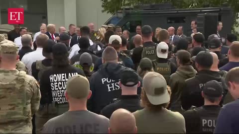 You make the country run...': Trump delivers pizza to National Guard working on his DC crackdown
