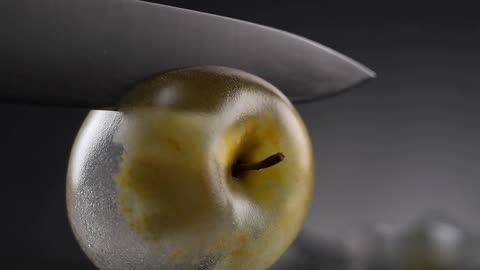 Ice Apple Cutting ASMR