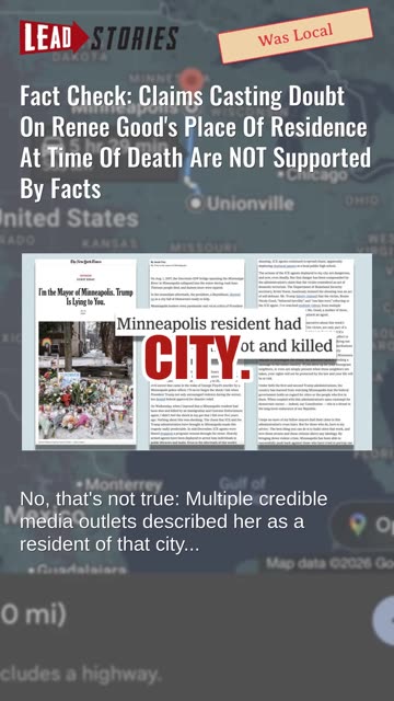 Fact Check: Claims Casting Doubt On Renee Good's Place Of Residence NOT Supported By Facts