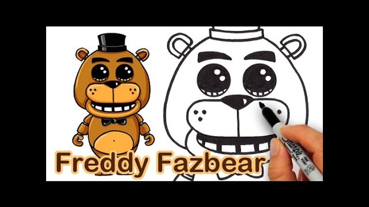 How to Draw Freddy Fazbear from Five Nights at Freddy's Cute