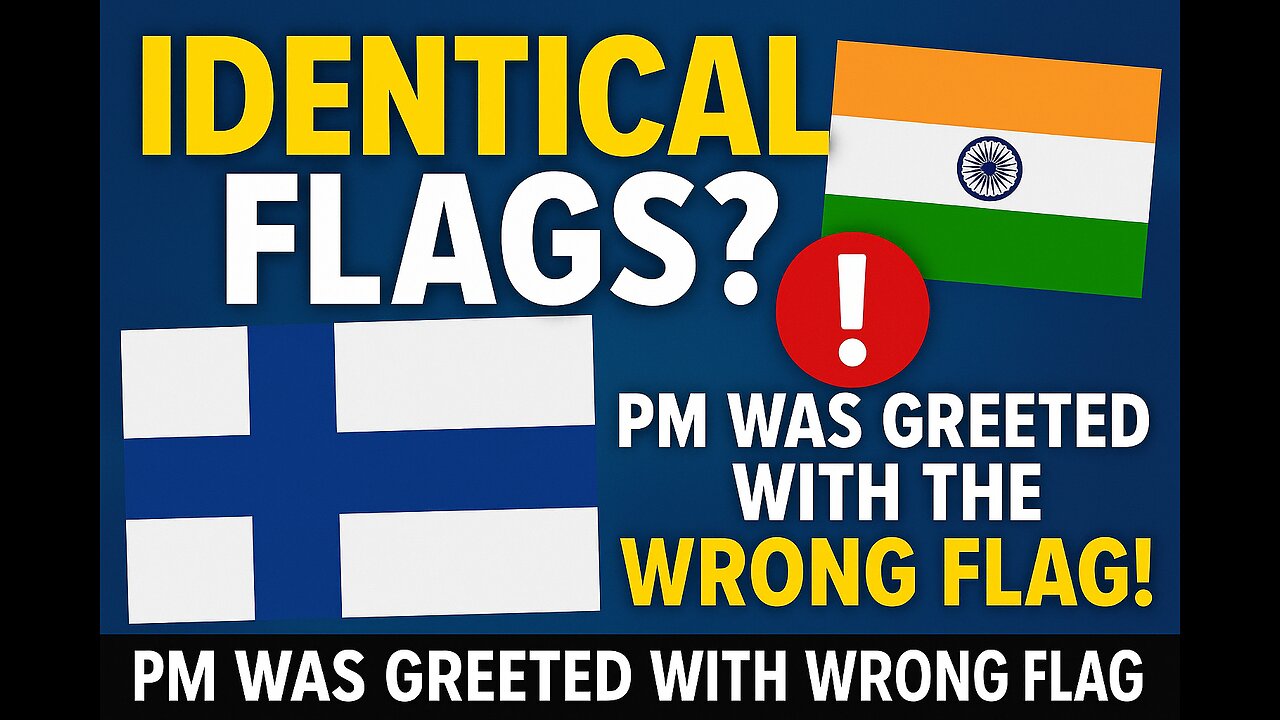 Identical flags PM Was Greeted With the Wrong Flag!