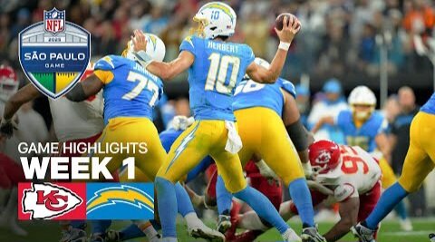 Kansas City Chiefs vs Los Angeles Chargers | 2025 Week 1 São Paulo Game Highlights