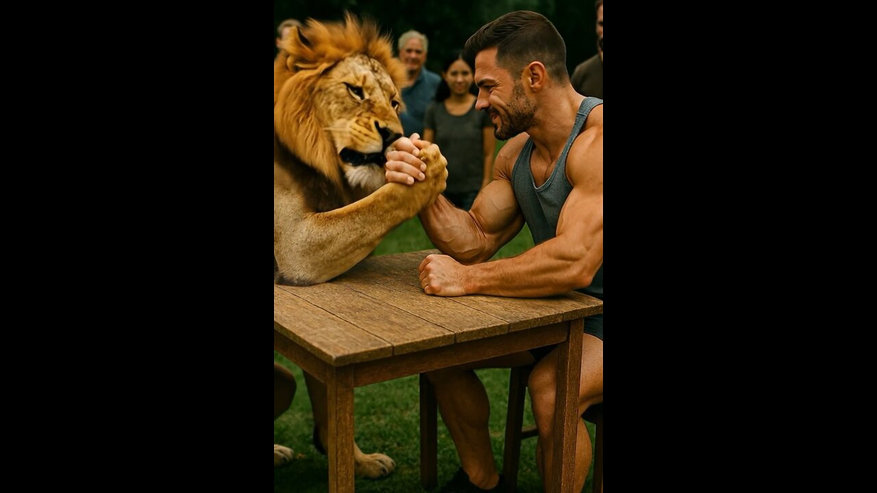 Lion vs man