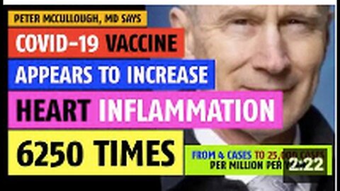 "6250-Fold Increase in Heart Inflammation Risk from Covid Vaccine, Cautions Dr. Peter McCullough"
