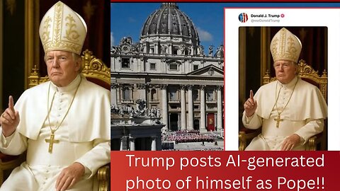 Donald Trump as the Pope! AI Image Sparks Controversy | Truth Social Post Explained