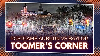 Fans Celebrate Auburn Win Over Baylor | Toomer's Corner Timelapse