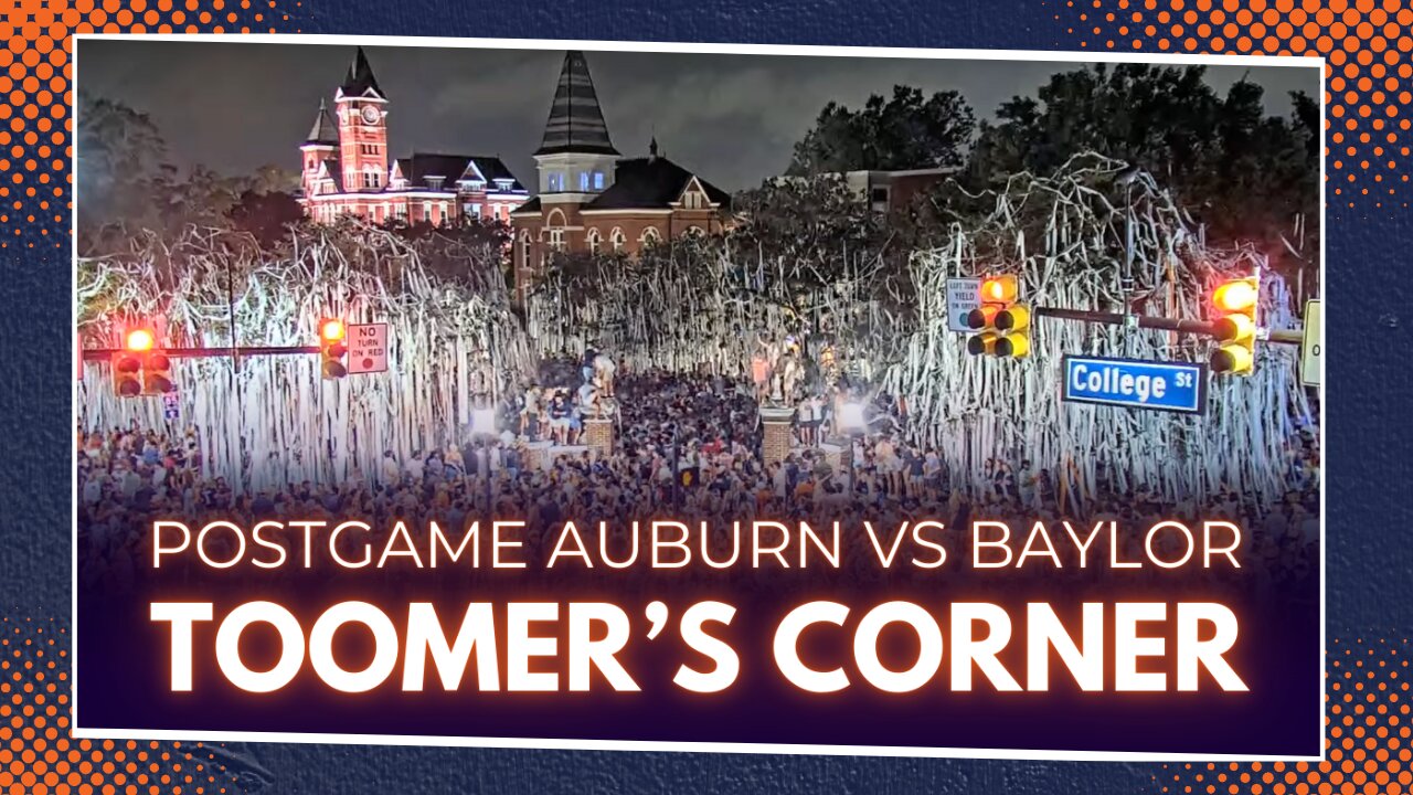 Fans Celebrate Auburn Win Over Baylor | Toomer's Corner Timelapse