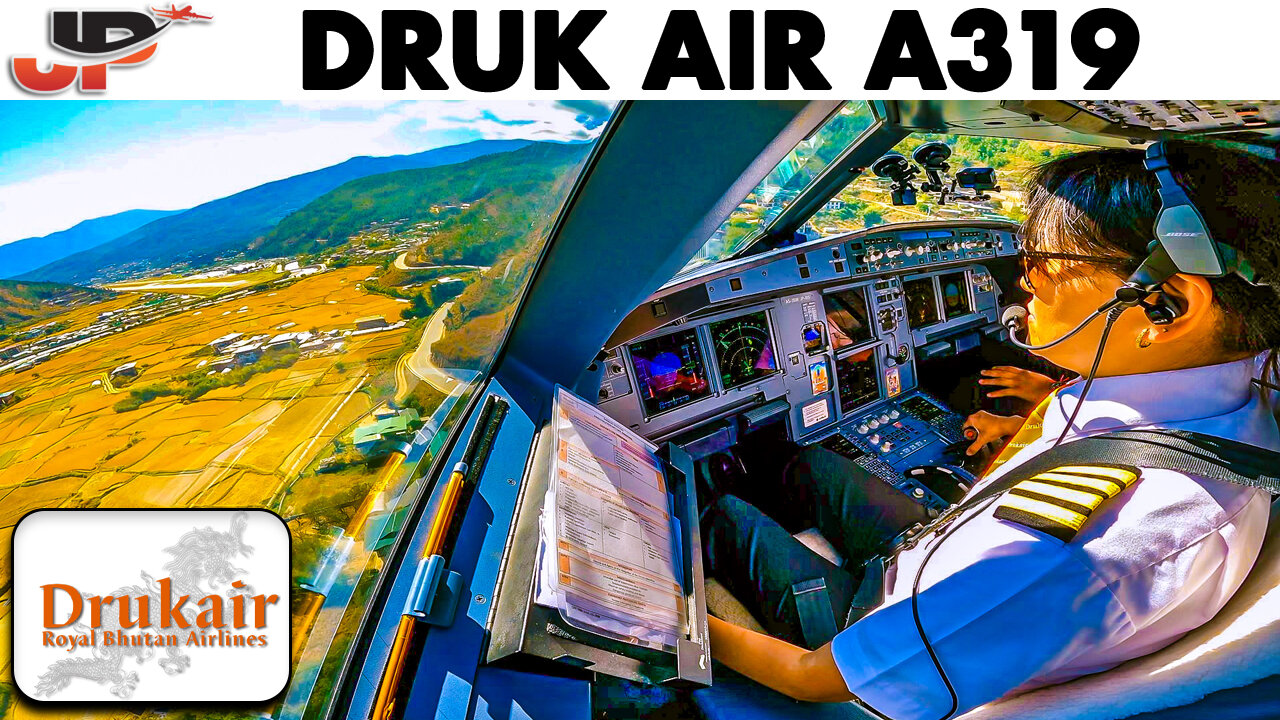 Takeoff & Landing at one of the World's Most Challenging Airports : Paro Bhutan