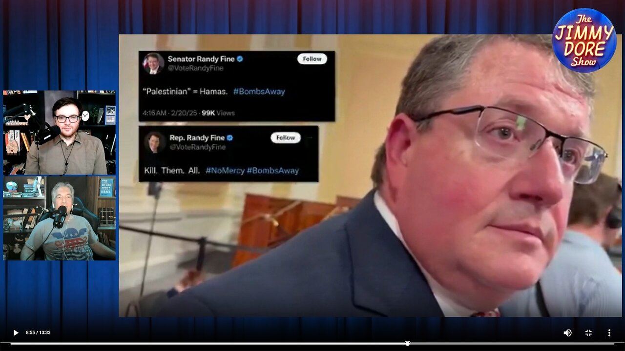 Randy Fine supports bombing of Palestinians and Americans who support Palestine▮The Jimmy Dore Show