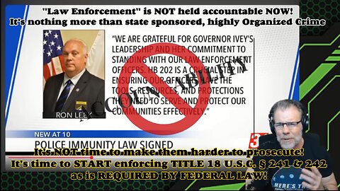"Law Enforcement" is NOT Held Accountable NOW! We Need Prosecutions, NOT IMMUNITY!