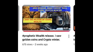 #prophetic Wealth will be released. But be wise #crypto #wealth
