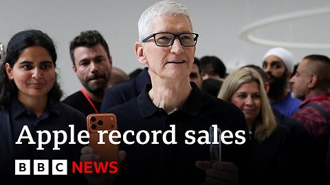 Apple claims 'tremendous' global uptake of latest iPhones | BBC News