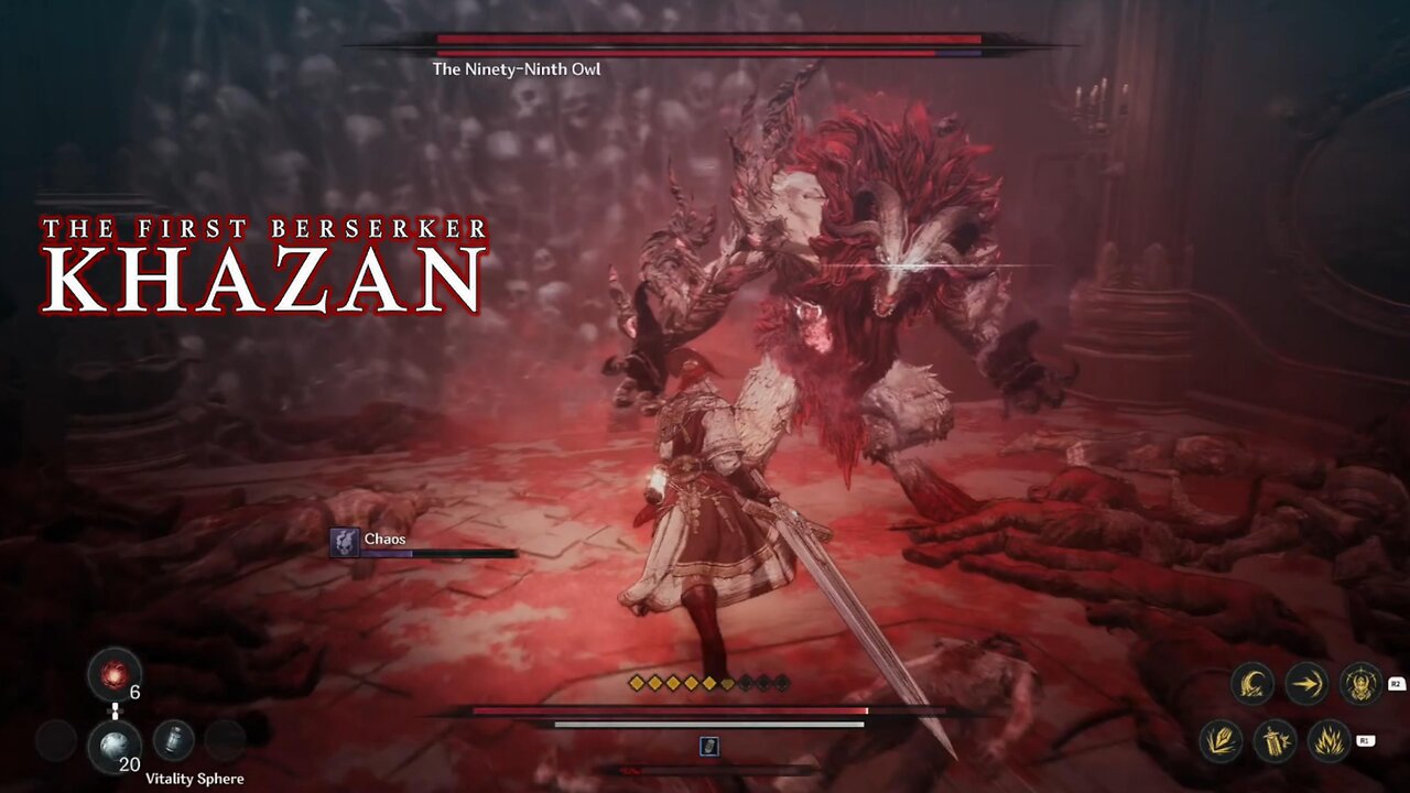 The First Berserker Khazan The Ninety Ninth Owl Boss Fight (PlayStation 5) Gameplay