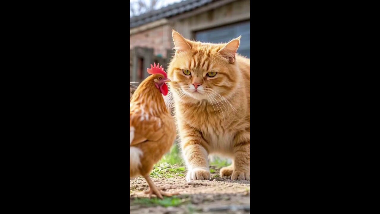Kitty vs. Hen: Epic Battle Ends in the KITCHEN?! 🍳🐔😂