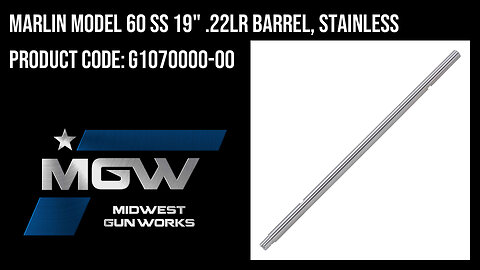 Marlin Model 60 SS 19" .22LR Barrel, Stainless - G1070000-00