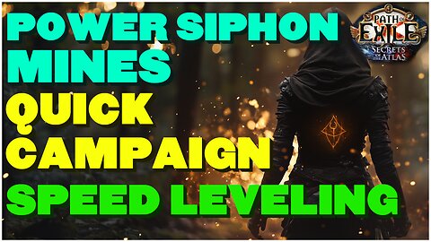 [POE 3.26] One Of The Quickest Ways To Level Any New Characters - Power Siphon Mines!