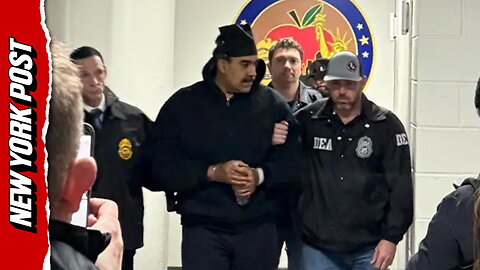 Solemn-faced Nicolas Maduro arrvies at NYC's DEA headquarters