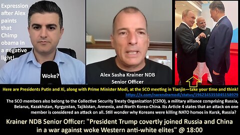 Alex Krainer NDB Senior Officer: “President Trump covertly joined Russia and China in a war against woke Western anti-white elites" @ 18:00