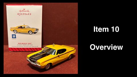 Item 10: 2014 Hallmark Keepsake Ornament 1970 Buick GSX