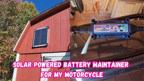 Solar Powered Battery Maintainer For My Motorcycle