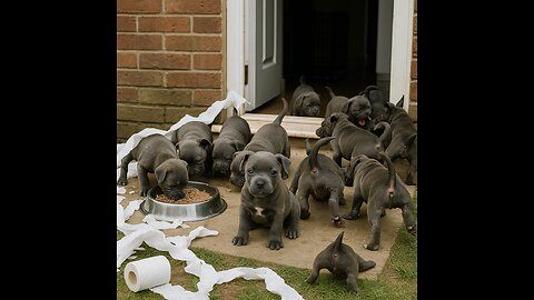 13 Staffy Puppies 🐶❤️ Toilet Training Chaos & Cutest Mealtime Ever!