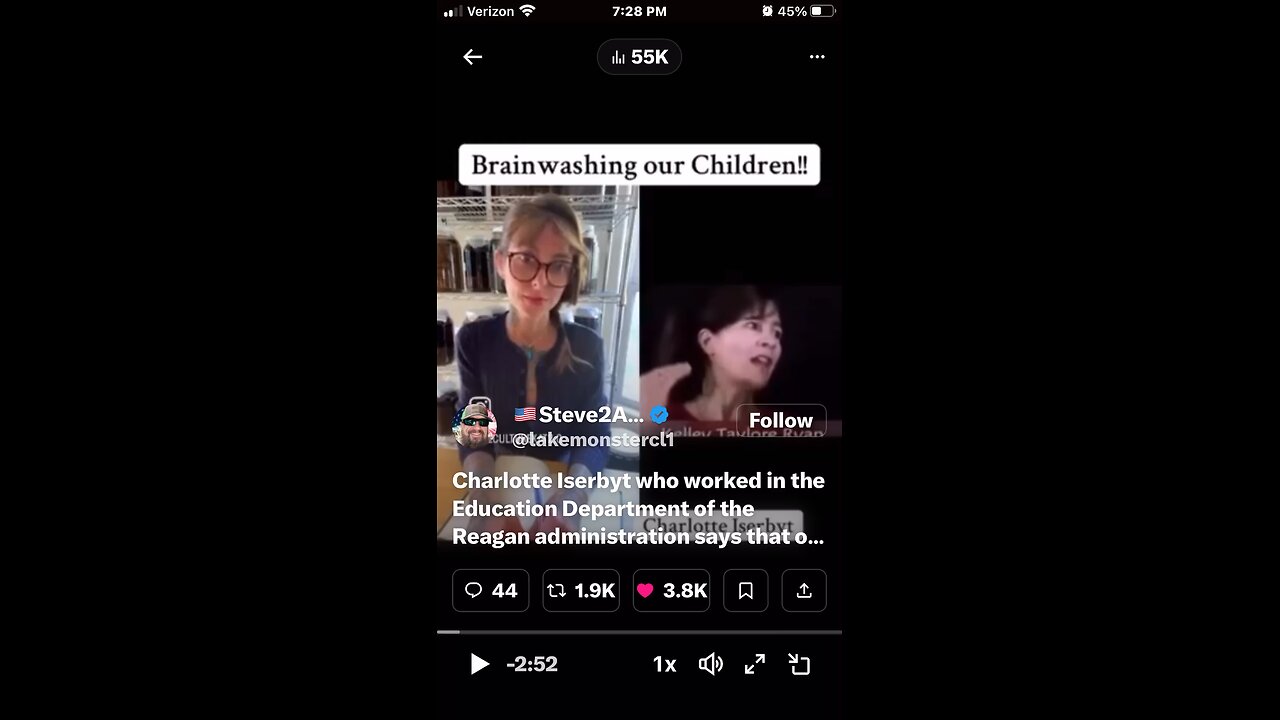 Charlotte Iserbyt who worked in the Education Department of the Reagan administration says that our