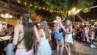 Torremolinos Spain Summer Nightlife Walk [4K] Costa Del Sol