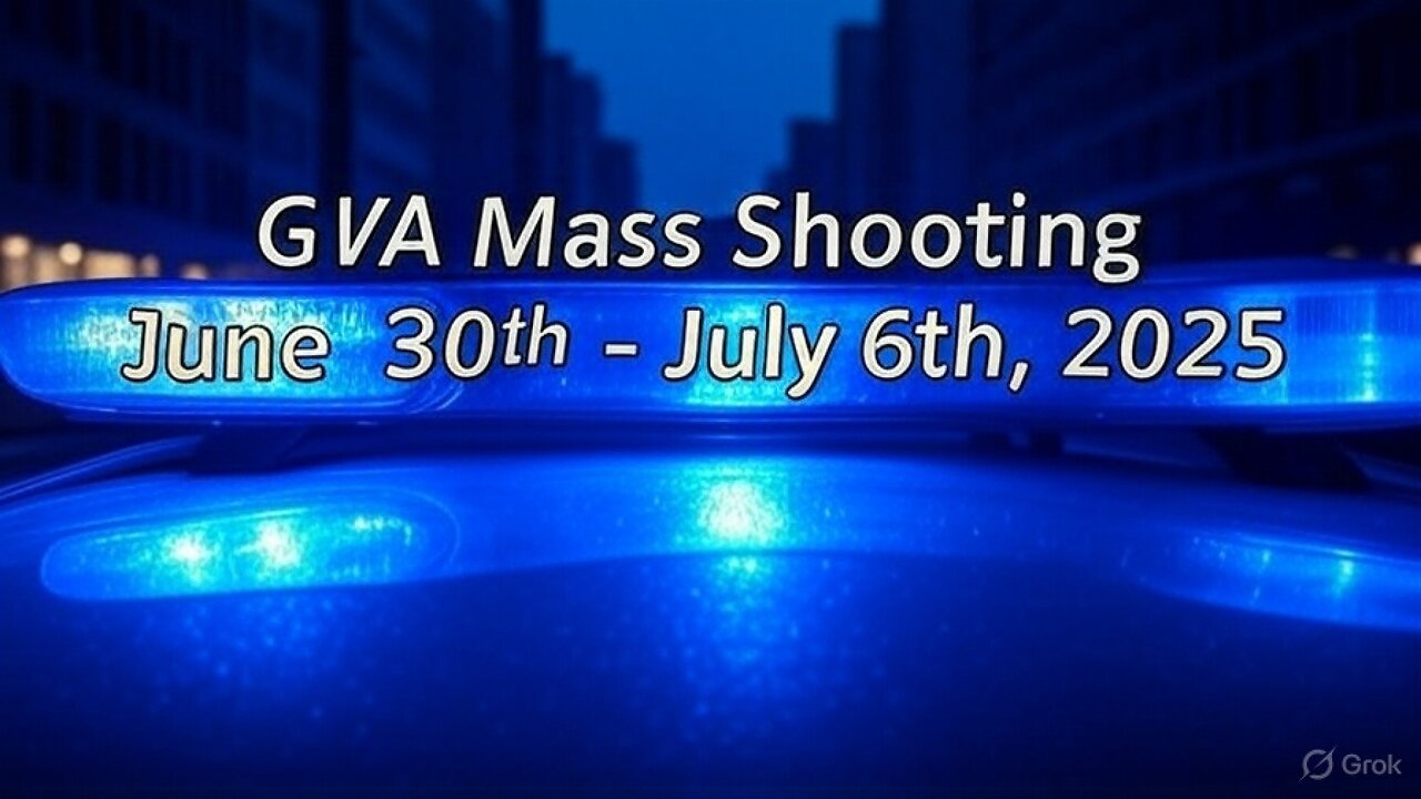 Mass Shootings according Gun Violence Archive for June 30th to July 6th, 2025
