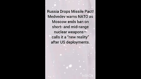 Russia Drops Missile Pact!