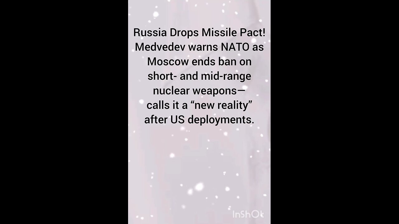 Russia Drops Missile Pact!