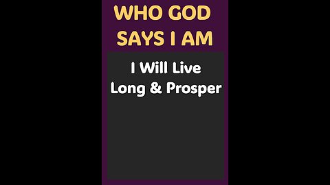 I WILL LIVE LONG & PROSPER #wordofgod #prosperity #worry #Jesus #wisdom #God #power #longevity