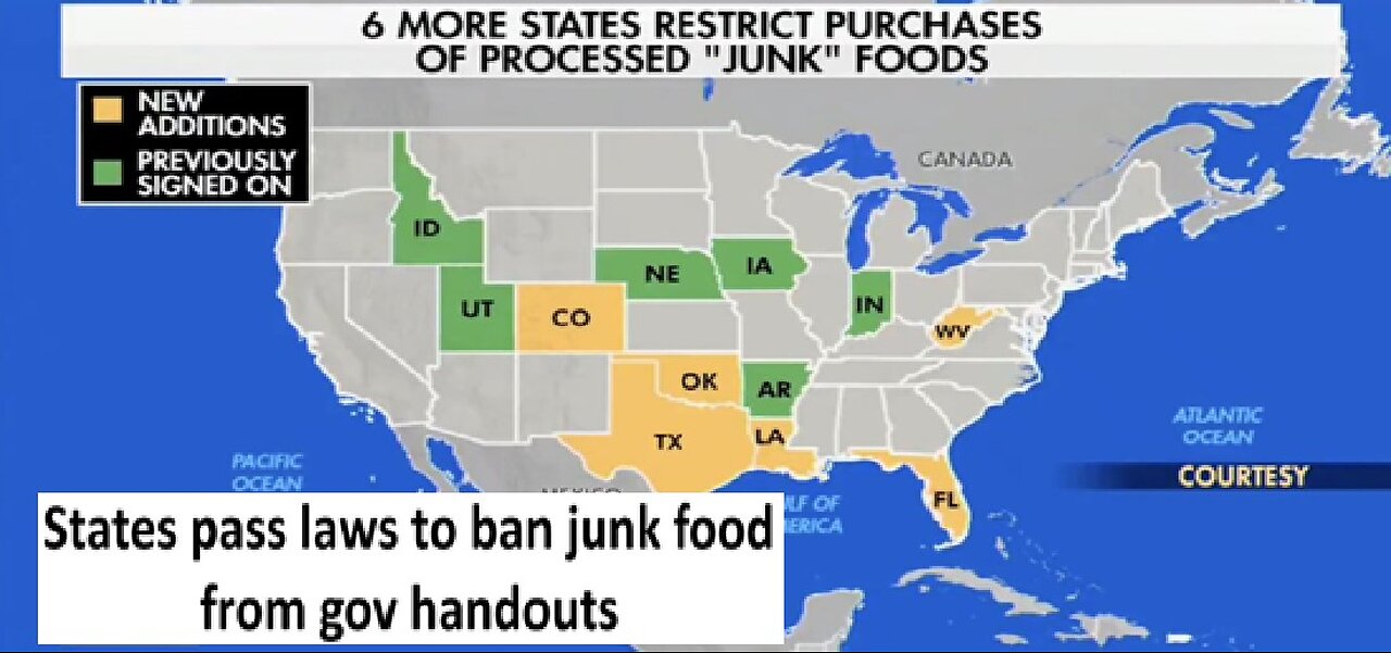 More states pass laws to ban junk food from gov handouts