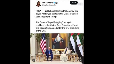 POTUS Gifted The Order Of Zayed By Sheik Nayhan