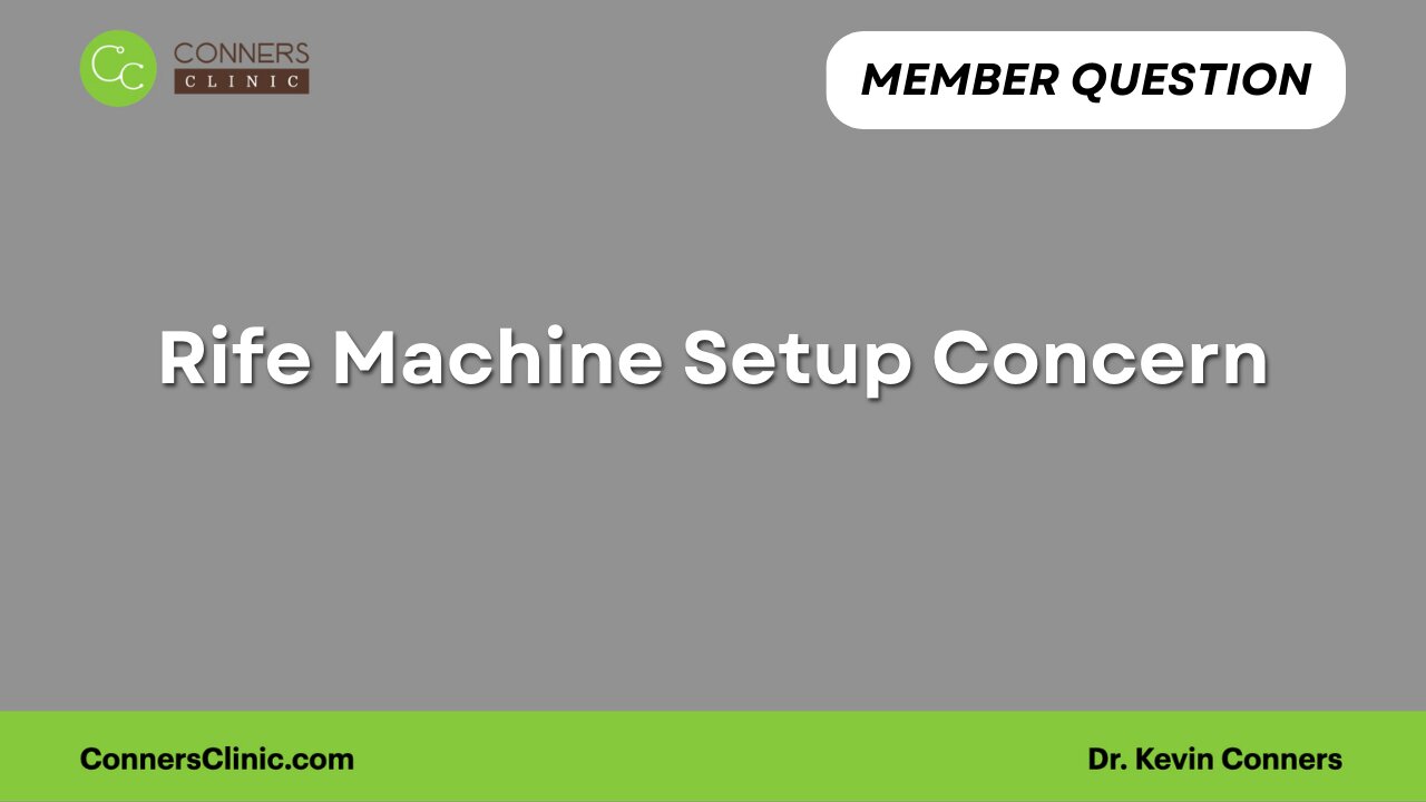 Rife Machine Setup Concern