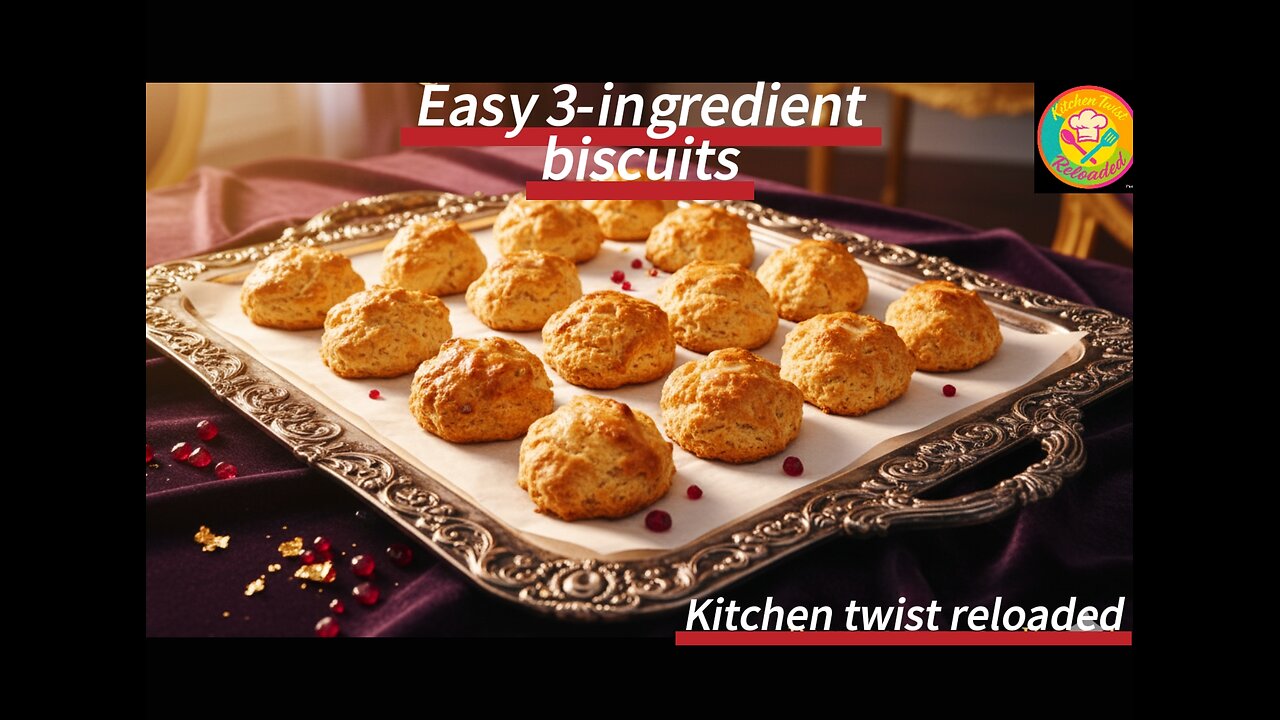 Easy 3-ingredient Biscuits 🍪