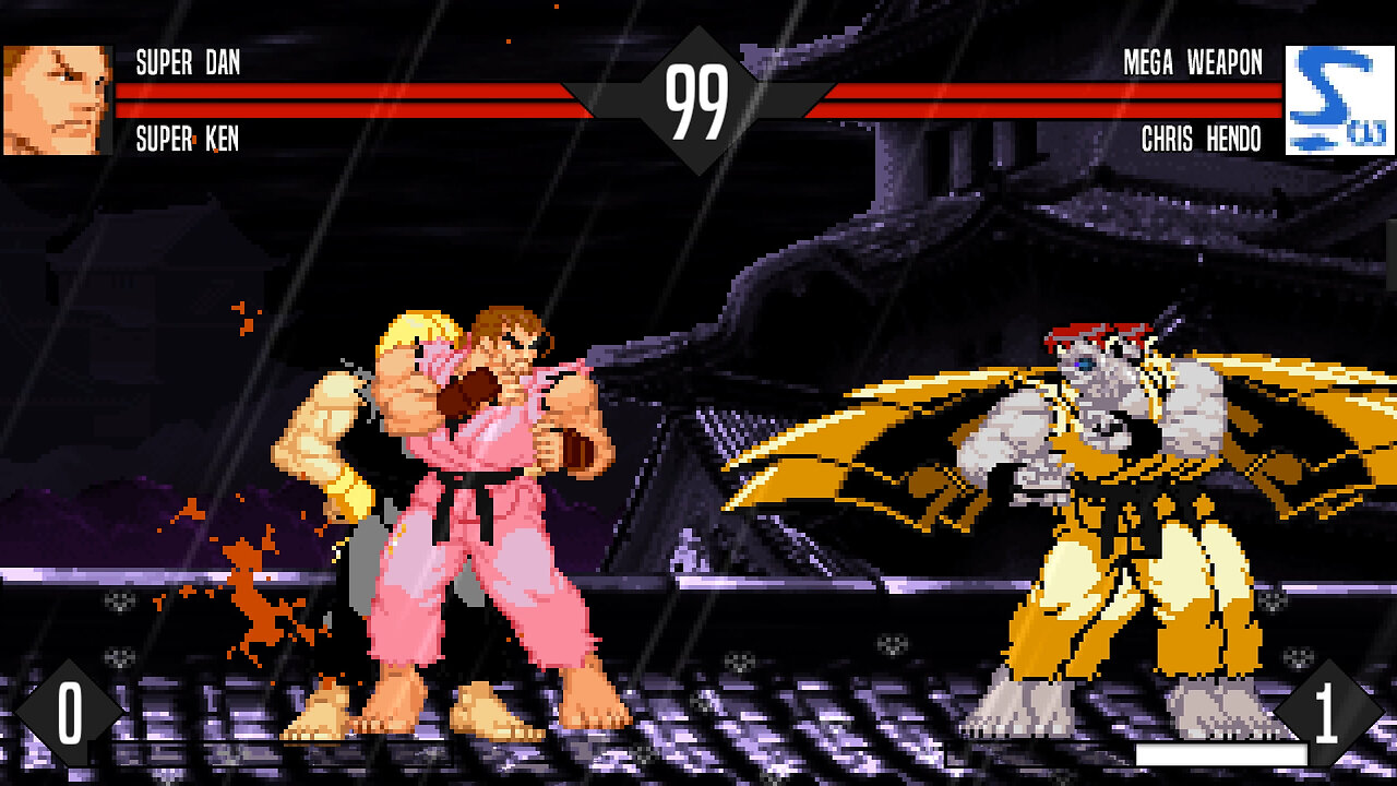 MUGEN - Super Dan & Super Ken vs. Mega Weapon & Chris Hendo - Download